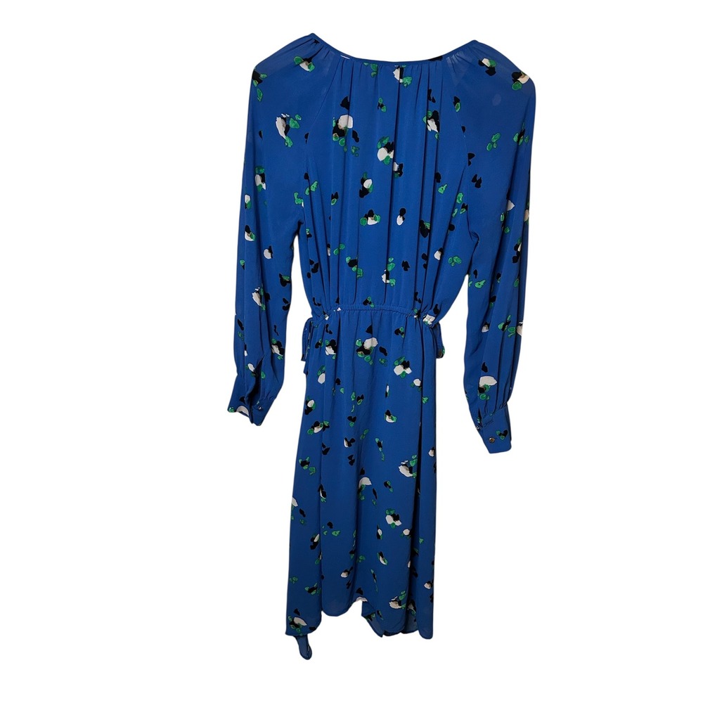 H&M Blue Asymmetrical Printed Dress – Size 8‎ - Picture 3 of 6